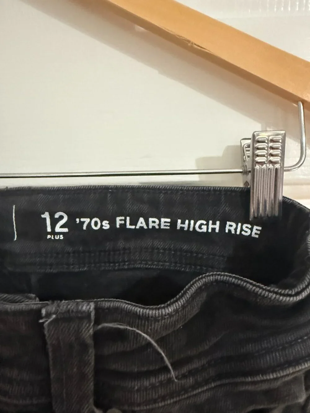 Gap Kids Girls 12 Plus ’70s Flare High Rise Black Jeans Y2K